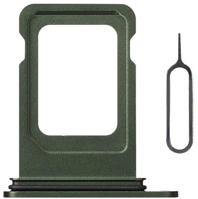 Risidamoy Single SIM Card Tray Green US Version für iPhone 13 Ersatz Sim Card Tray Holder Adapter mit SIM Auswerfer Reparatur Ersetzen Handy für iPhone 13 A2631 A2633 A2634 A2635 A2482