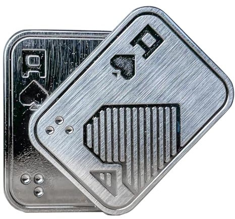 1 Stück Metal Poker Fidget Slider, Metal Poker Fidget Slider EDC Fidget Toys Für Erwachsene,ADHS Autismus Angst Stressabbau Magnetisches Zappelspielzeug für Erwachsene