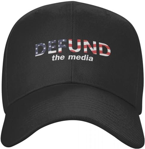 Baseballkappe Snapback Sonnenhut Defund The Media Cap Baseball Cap Kapuze Damen Strandmode Herren Hip Hop Geburtstagsgeschenk