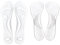 2 Pairs High Arch Insoles, Clear Gel Insoles for Women, Anti-Slidding Adhesive Insoles for Sandals, Comfortable Gel Insoles for Women High Heels Slim Sandals Flats Boots Pumps