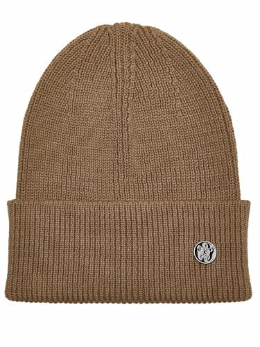 Tazzio Beanie Mütze für Herren und Damen Unisex Wollmütze Strickmütze Winter A500 (Hellbraun)