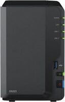 Synology DS223 Station de disque NAS à 2 baies (Realtek RTD1619B Quad-Core 2 Go de RAM, 1 x RJ-45 1 GbE) Bundle 24 To avec 2 disques durs de 12 To au meilleur prix