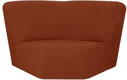 HYPIQQ L Form Sectional Recliner Sofa Covers 5 Sitz 7 Stück Stretch Reclining Couch Abdeckungen für Reclining L Form Sofa Möbel Protector Cover,Orange,Corner Seat