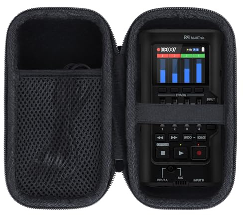 Lebakort Hart Schutzhülle Etui Tasche für Zoom R4 MultiTrak 4-Spur-Recorder | Hartschale, Stoßfester Schutz, kratzfest, schmutzabweisend, Langlebiger Griff, Recorder Tasche, Reiseetui