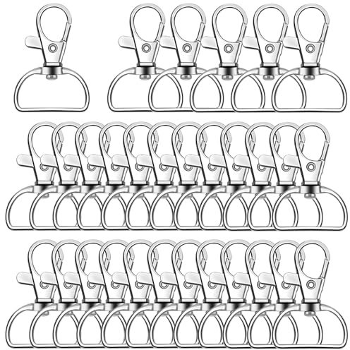 30 Stück Premium Schlüsselanhänger Clip Haken Karabiner Verschluss für Schlüsselanhänger Makramee Zubehör und DIY Handwerk