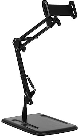 Faltbarer Tablette PC Halter aus Abs und Metall, Schwarz, Verstellbar