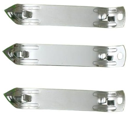 3 Pack Church Key Can Punch Opener, Heavy Duty Steel Chrome Plated Bottle Opener for Home and Bar