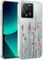 Saqmkil Funda para Xiaomi 13T 5G/13T Pro 5G, Aesthetic Dibujos Flores Mujer Niñas Diseño Transparente Carcasa Case, Silicona Suave TPU Bumper Antichoque Protección Cover para Xiaomi 13T Pro 6,67, 01