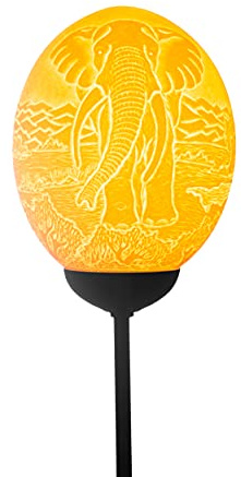 Elefant und Afrika geschnitzte Straußeneierlampe