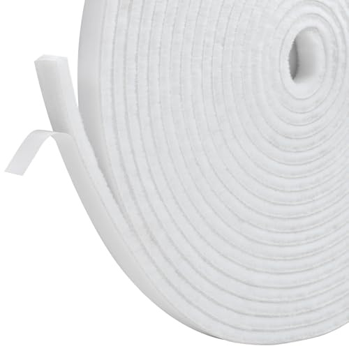 Inwee Bürstendichtung Selbstklebend, 6m (L) x 9mm (B) x 5mm (D), Zugluftstopper für Türen, Bürstendichtung für Fenster, Schiebetüren und Schrankrahmen, Türbürstendichtung für Insektenschutz - Weiß