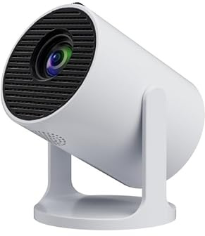 LaylaTang HY300Pro+S2 Mini Projector with Android TV 13, 25000 Lumens, 4K Support, AutoKeystone, 5G WiFi/Bluetooth, 180°Rotation, Portable Projector for Bedroom, Indoor Outdoor Movies, Garden, Camping