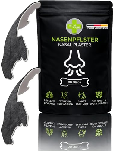 LisaCare Nasenpflaster besser Atmen - Nasenstrips Schnarchen - Hält 12 Std. | 30 Stk. Premium Nose strips - Sport Nasen Tape - Freie Atmung = Performance-Boost - Alle Nasen & Lebensbereiche