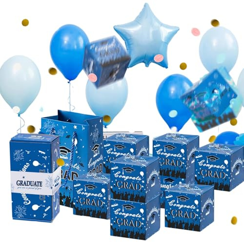 20 Stück 2026 Graduation Surprise Explosion Geschenk-Box, Pop-Up-Geldhalter, DIY Hüpf-Konfetti-Karte, kreatives unvergessliches Geschenk für Abschluss, einzigartige Partygeschenkideen, leer