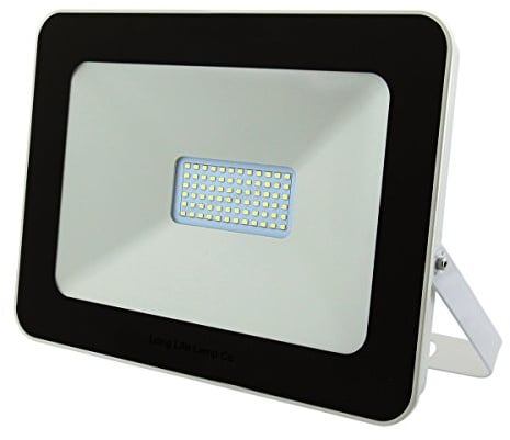 Long Life Lamp Company Energy Saving 50w LED Outdoor Floodlight Cool White IP Rated Waterproof Security Light White Body