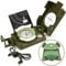 Militär Marschkompass, Kompass mit Tasche, für Wanderung, Camping, Klettern, Rad fahren, Armeegrün