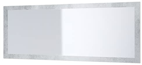 Vladon Spiegel Lima, Wandspiegel mit Rahmen im modernen Stil, Beton Oxid Optik (139 x 55 cm)