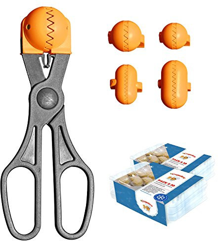 La Croquetera Multiusos Color Naranja-4 moldes Intercambiables para masas + Pack conservación-100% español : Patentado y Fabricado en España, 1 utensilio + 40 bandejas