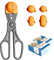 La Croquetera Multiusos Color Naranja-4 moldes Intercambiables para masas + Pack conservación-100% español : Patentado y Fabricado en España, 1 utensilio + 40 bandejas