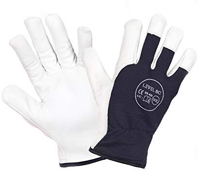 LEVEL-SC 12 Paar Leder Montagehandschuhe Arbeitshandschuhe Schutzhandschuhe (T-ECO-12) (9(M))
