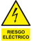 Señal adhesiva Riesgo Eléctrico | Pegatina Riesgo Eléctrico | Adhesivo Riesgo Eléctrico | Vinilo adhesivo | Certificado ISO 7010:2012 | 15 cm Alto x 10 cm Ancho | Color Amarillo