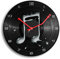 Kreative Feder Water Note Music Schallplatten-Uhr Retro Vinyl Designer Funk Wanduhr leise Funkuhr ohne Ticken 30cm (Water Note, leises Funkuhrwerk)