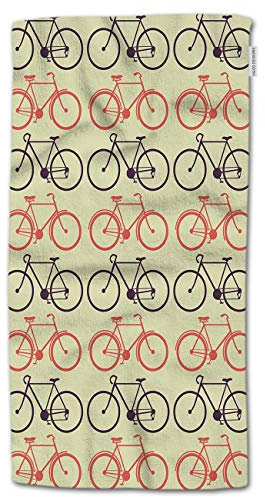 HGOD DESIGNS Bicycle Vintage Gear Baumwoll-Badetücher für Küche und Spa, 38,1 x 76,2 cm