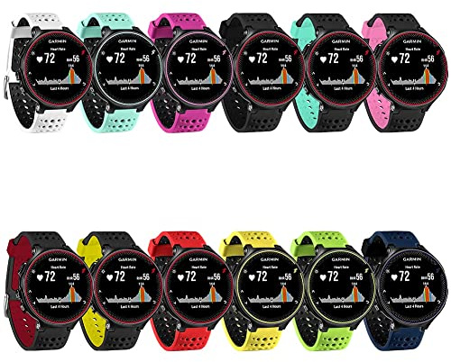 FunBand kompatibel mit Garmin Forerunner 235 Armband, Silikon Replacement Uhrenarmband für Garmin Forerunner 235/235 Lite/220/230/620/630/735XT/Approach S20/S5/S6 Smart Watch