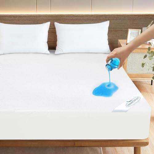 Twin Mattress Protector Waterproof Soft & Breathable Terry, Noiseless Twin Mattress Cover Fitted Sheets up -14'' Mattress Protector for Kids Bed Cover Mattress Pad Protecor Machine Wash