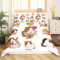 Tbrand Meerschweinchen Bettbezug Set 3D Tiermuster Bettwäsche Set 135x200cm für Kinder Jungen Mädchen Niedliches Meerschweinchen Kaninchen Gedruckte Betten Set Wildlife 2Pcs