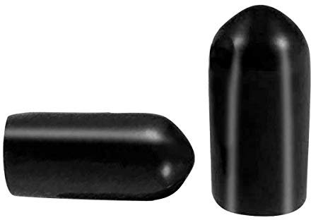 100 protezioni per filettature per viti, diametro interno 5 mm, in gomma PVC, tappo rotondo per bulloni, tappo in plastica, protezioni per filettatura nera