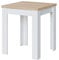 Habitdesign Mesa Auxiliar Extensible, Mesa Cocina, Acabado en Color Blanco Artik y Roble Canadian, Modelo Livre, Medidas: 67-134 cm (Ancho) x 67 cm (Fondo) x 79 cm (Alto), 0F4589A