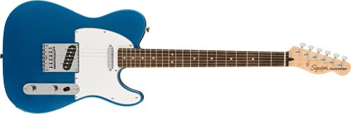 Squier by Fender Affinity Series Telecaster, E-Gitarre, Lorbeergriffbrett, Weiße Schlagplatte, Placid Blue, Inklusive kostenloser virtueller Kurse auf Fender Play