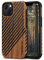 TENDLIN Kompatibel mit iPhone 13 mini Hülle, Holz und Leder Hybrid Handyhülle (Rotes Sandelholz)