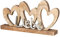 Aufsteller Herz 40x22cm Liebe Schriftzug Mango Holz Metall Braun Silber Deko Tischdeko Love Wohndeko