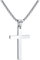 RWQIAN Kreuzkette Herren Kreuz kette Silber 18 Edelstahl Jungen Anhänger Kreuz Halskette Schmuck für Damen