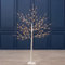 CHRISTOW Light Up Outdoor Birch Tree 5ft, Pre Lit Christmas Twig Tree with Lights, Mains Operated with Warm White LEDs (96 LED)