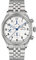 Laco Chronograph Kiel.2 hochwertige Automatikuhr, 43 mm Durchmesser, wasserdicht, Made in Germany (Weiß Metallband)