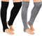 2 Pairs Cut Resistant Leg Sleeves Bite Proof Protective Leg Sleeves Legs Safety Guard Gardening Sleeves for Men Women Welding, Yard Lawn Mowing, Construction Work, Gray, One Size