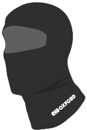 Oxford Motorcycle Balaclava WarmDry Motorbike Thermal Snood, Black