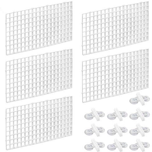 Juwaacoo 10 Stück Aquarium-Trennwände für Aquarien, Trenngitter mit 20 Saugnäpfen