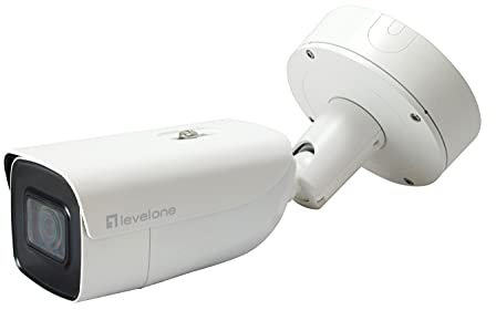 LevelOne Gemini Zoom IP-Netzwerk-Kamera, 8 Megapixel, H.265, 802.3at PoE+, 4.3fach Optischer Zoom, IR-LEDs, Innen/Außen, Vandalensicher