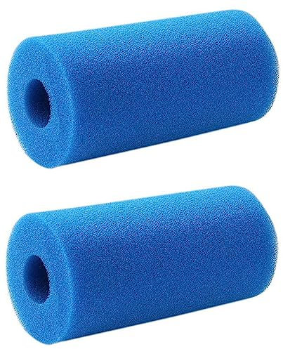 Lot de 2 filtres de Piscine de Type B réutilisables et lavables en Mousse pour Piscine Compatible avec pour Intex Type B