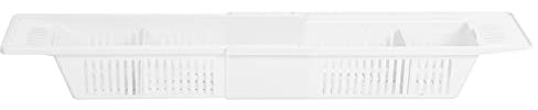 Plateau De Baignoire Rétractable, étagère De Bain Réglable Plateau De Rangement en Plastique Simple Organisateur De Jouets De Bain Panier De Rangement pour Shampooing Gel Douche