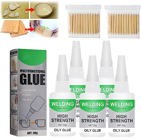 Welding High-strength Oily Glue, Jue Fish Glue, Jue Fish Welding High-Strength Oily Glue, Jue Fish Multifunctional Glue, All Purpose Super Glue Extra Strength (50ML-5PC)
