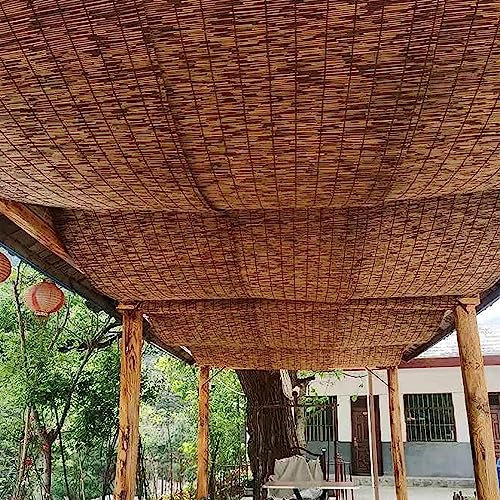 GUETTO Canisse Bambou,Clôture en Roseau Naturel,Brise-Vue Balcon,Protection de La Vie Privée,Occultant,Protection Vent,Paillis Terrasse Balcon,pour Isoler Visuellement Une Clôture,150x230cm