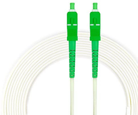 EMSECKO Fiber Optic Cable SC/APC to SC/APC OS2 Singlemode Simplex 3.0mm LSZH FTTH Patch Cord (10M)