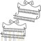 Hedume Set of 2 Jewelry Organizer, Wall Mounted Black Metal Necklace Holder with 20 Fixed Hooks and 20 Removable Hooks, Jewelry Display Storage Rack for Necklaces and Bracelets