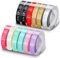 UniPlus 12 Rollen Kompatible für Dymo Omega Etikettenband Ersatz für Dymo Prägebänder S0717930 S0717900 9 mm x 3 m Selbstklebendes 3D Etikettenband für Omega Junior Motex E-101 E-303 Etikettendrucker