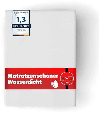 Eve Textile® Matratzen-Topper Wasserdichter Matratzenschoner 90x200 cm; Matratzenauflage, Inkontinenzauflage Matratzenbezug; Milben- & Nässeschutz; bis 30 cm Matratzenhöhe Boxspringbett Bett