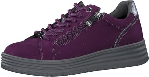 MARCO TOZZI Damen Plateau Sneaker mit Schnürsenkeln Freizeit, Rosa (Grape Comb), 37 EU